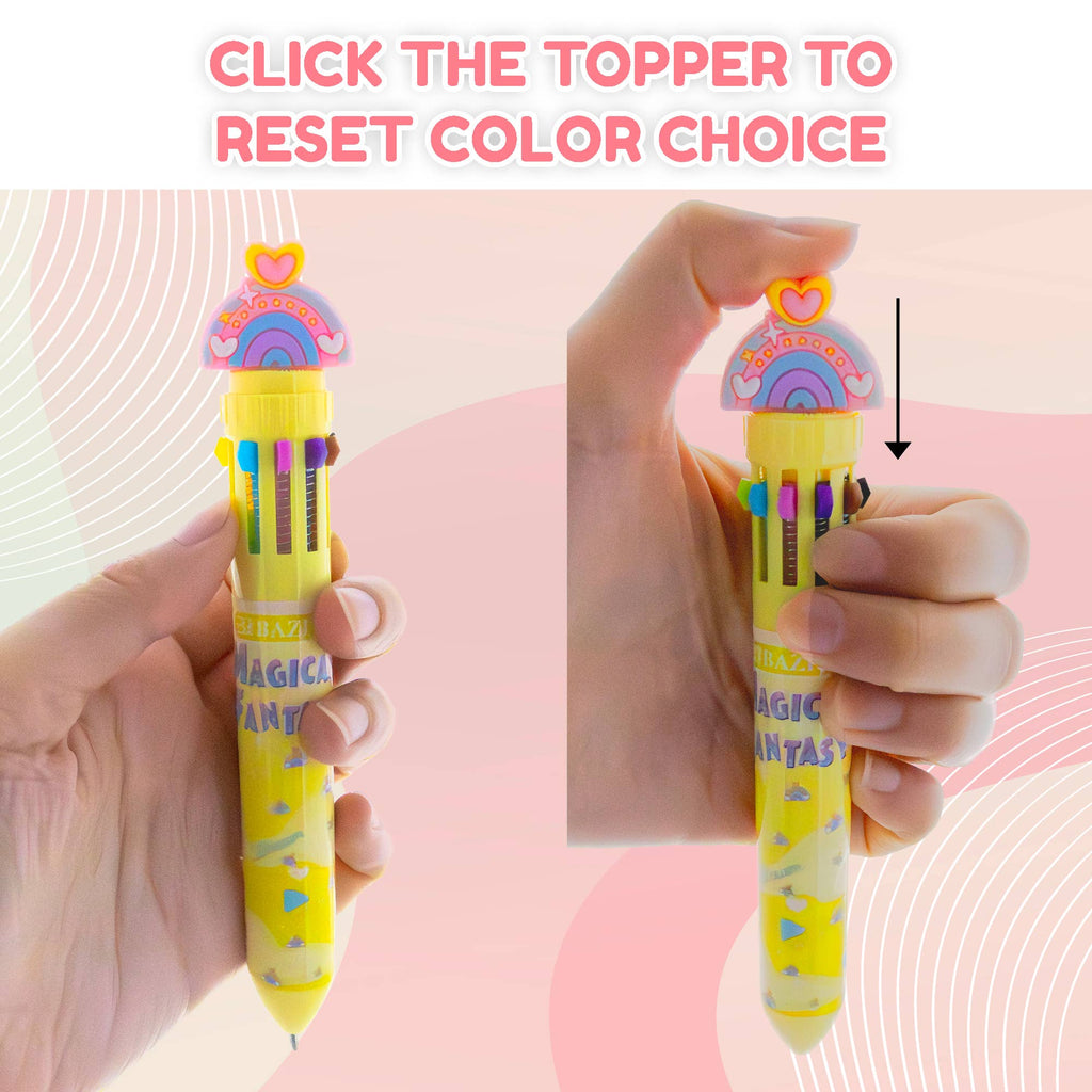 10-Color Retractable Ballpoint Pen, Magical Fantasy