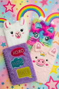 Fuzzy Blank Journal - Cute and super soft blank lined journal