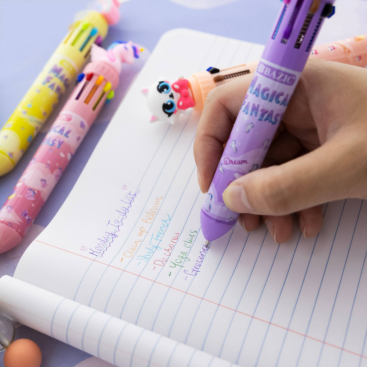 10-Color Retractable Ballpoint Pen, Magical Fantasy