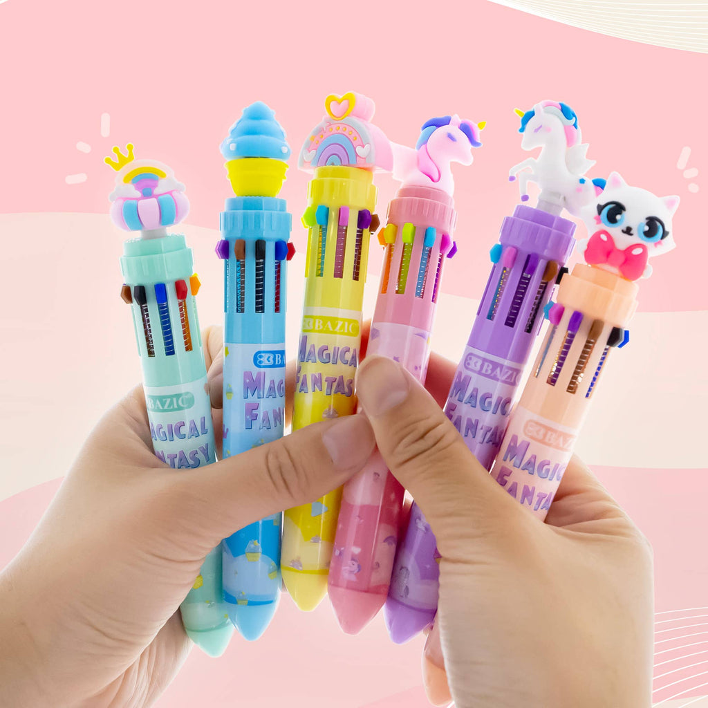 10-Color Retractable Ballpoint Pen, Magical Fantasy